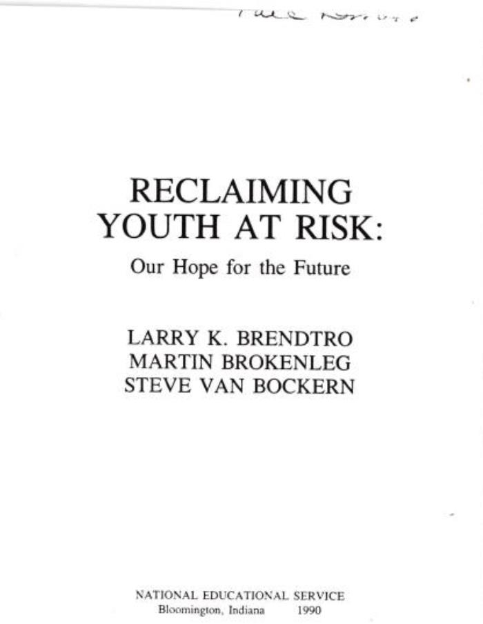 Reclaiming Youth At Risk